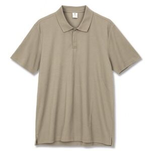Peruvian Connection Mens Polo Shirt XL Pima Cotton Beige Tan Classic Minimalist